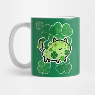 Green Clover Cat Mug